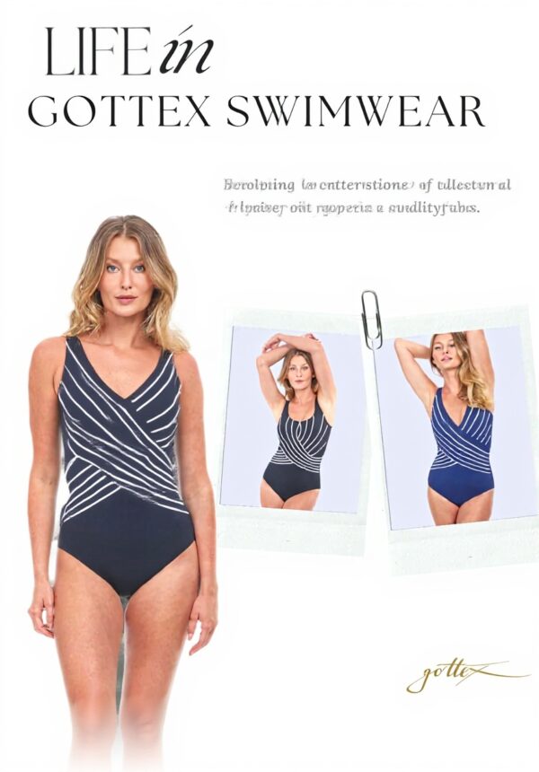 Maillot de bain une pièce Gottex Noir V-neck surplice femme