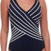 Maillot de bain une pièce Gottex Noir V-neck surplice femme-0