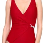 Maillot de bain Gottex col carré contrôle ventre femme-0