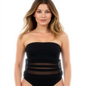 Maillot de bain Gottex une pièce noir doré bretelles