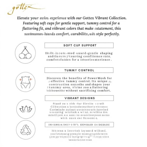 Maillot de bain Gottex une pièce noir doré bretelles