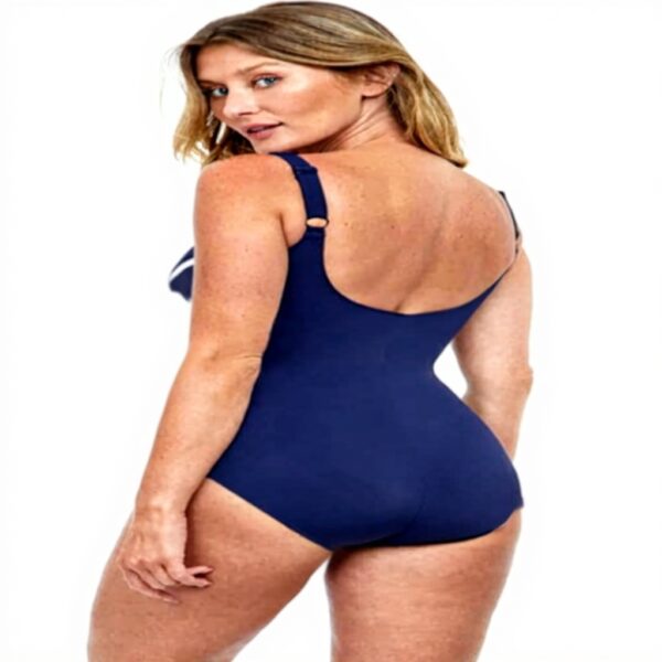 Maillot de Bain Recyclé Gottex Encolure Carrée Femme Bleu