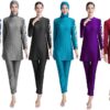 Burkini WOWDECOR maillot bain islamique modeste polyester-3